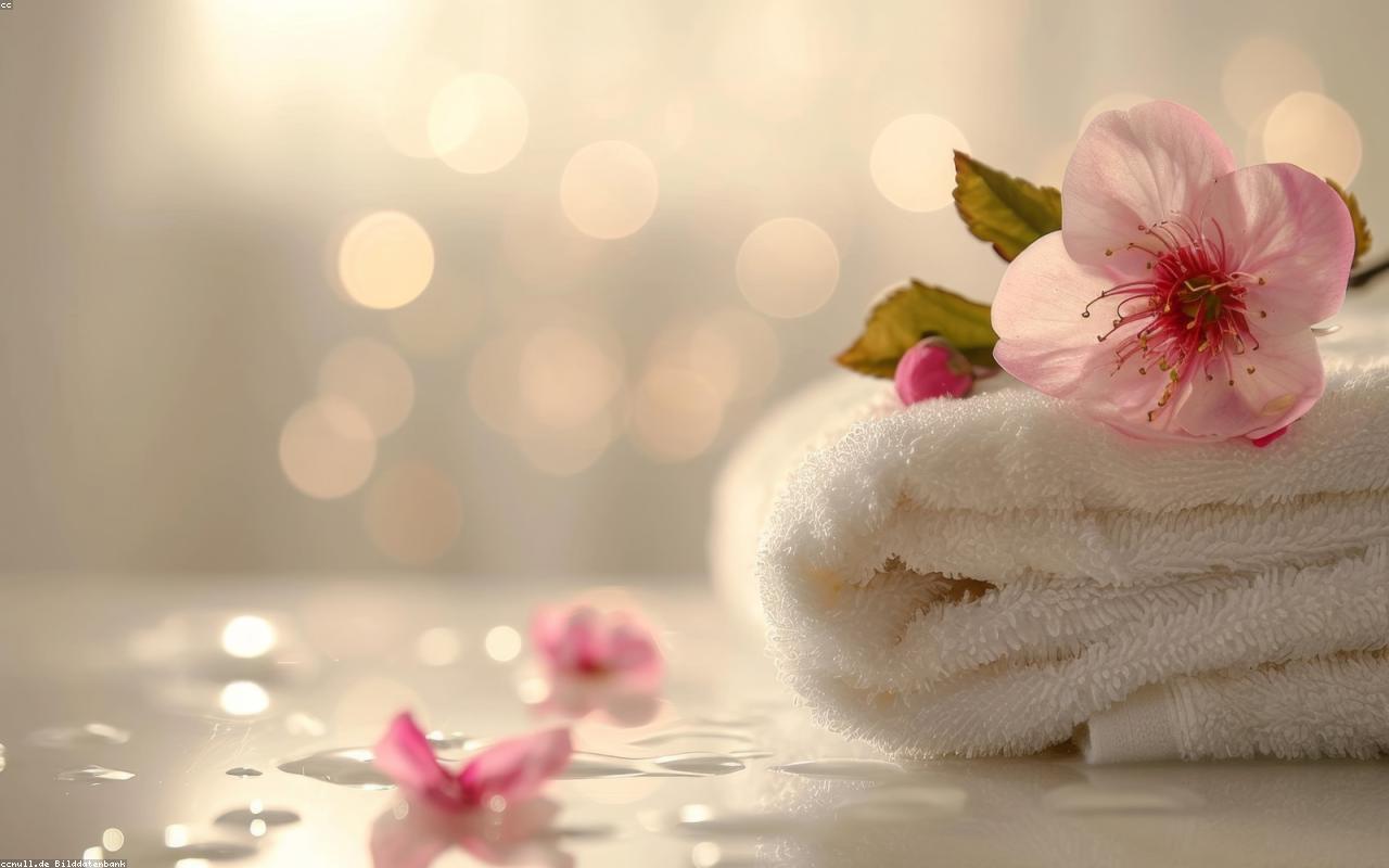 Sıcak havlular ve yanan mumlarla loş ışıklı bir spa bakım odası